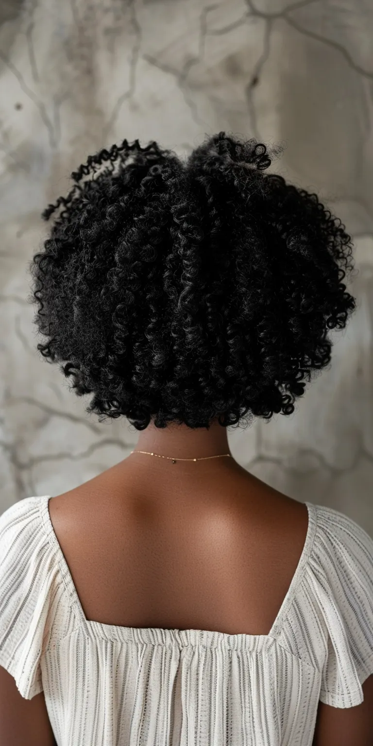 short black hairstyles Kinky hair, Digital perm, Jheri curl, Afro puffs, Hair twists