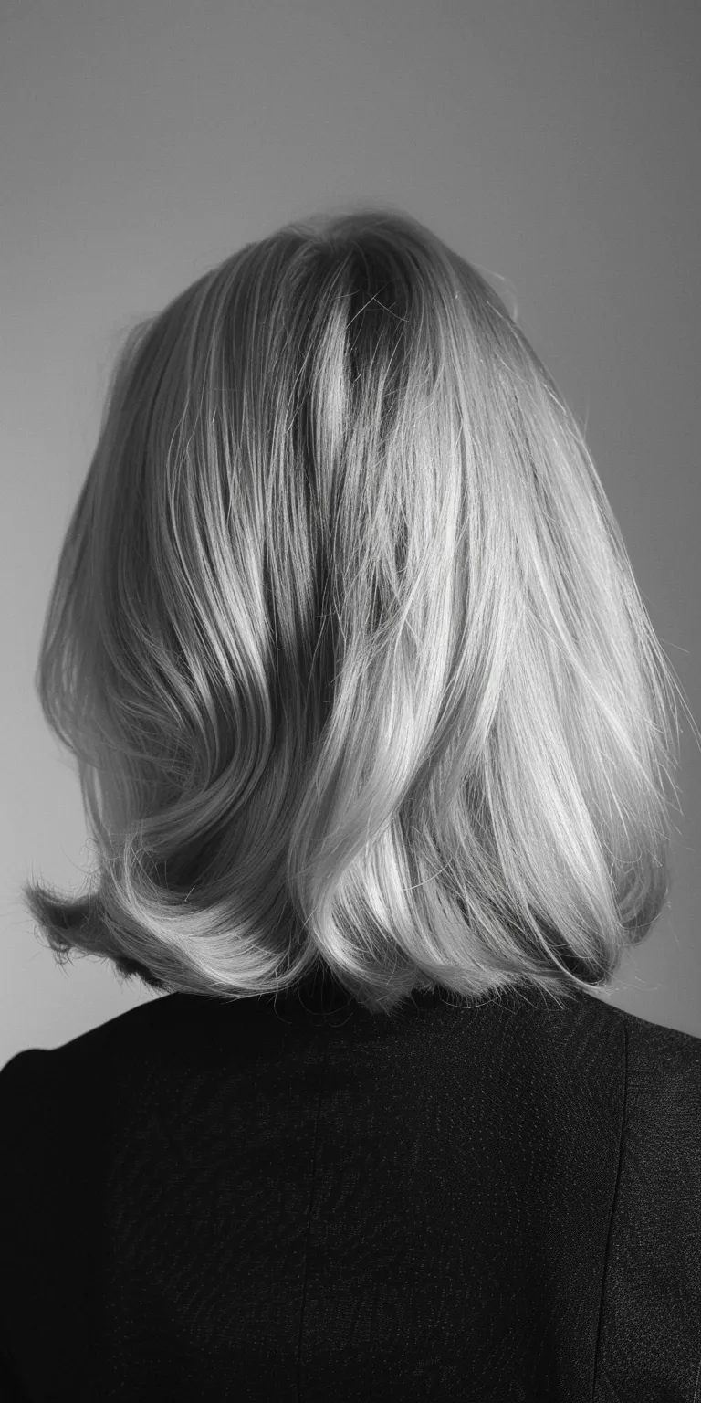 haircuts for fine straight hair Asymmetric cut, Bob Short brush Chignon, Digital perm