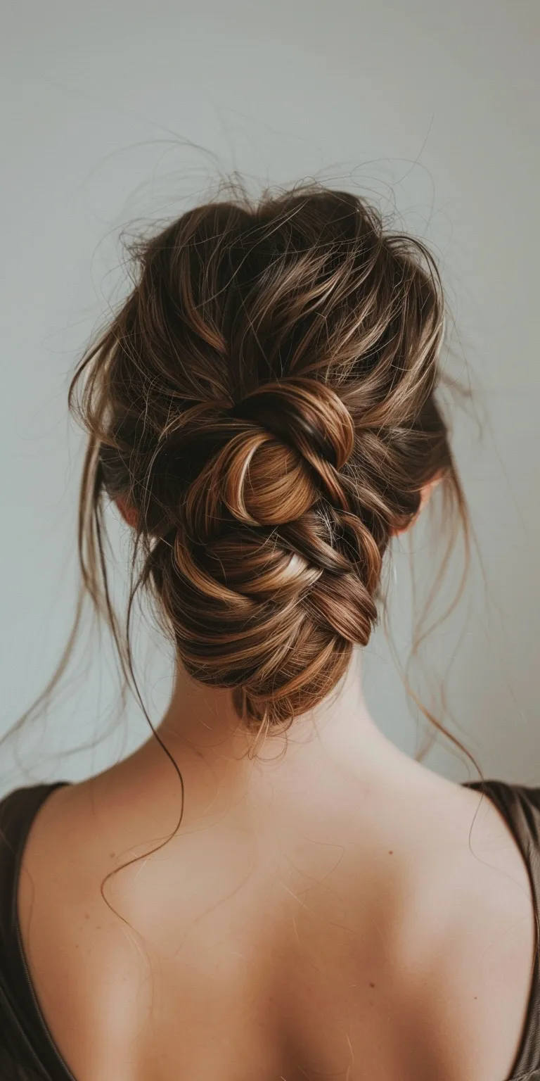 simple hairstyles Updo, Chignon, Waterfall braids, French braid, Braid