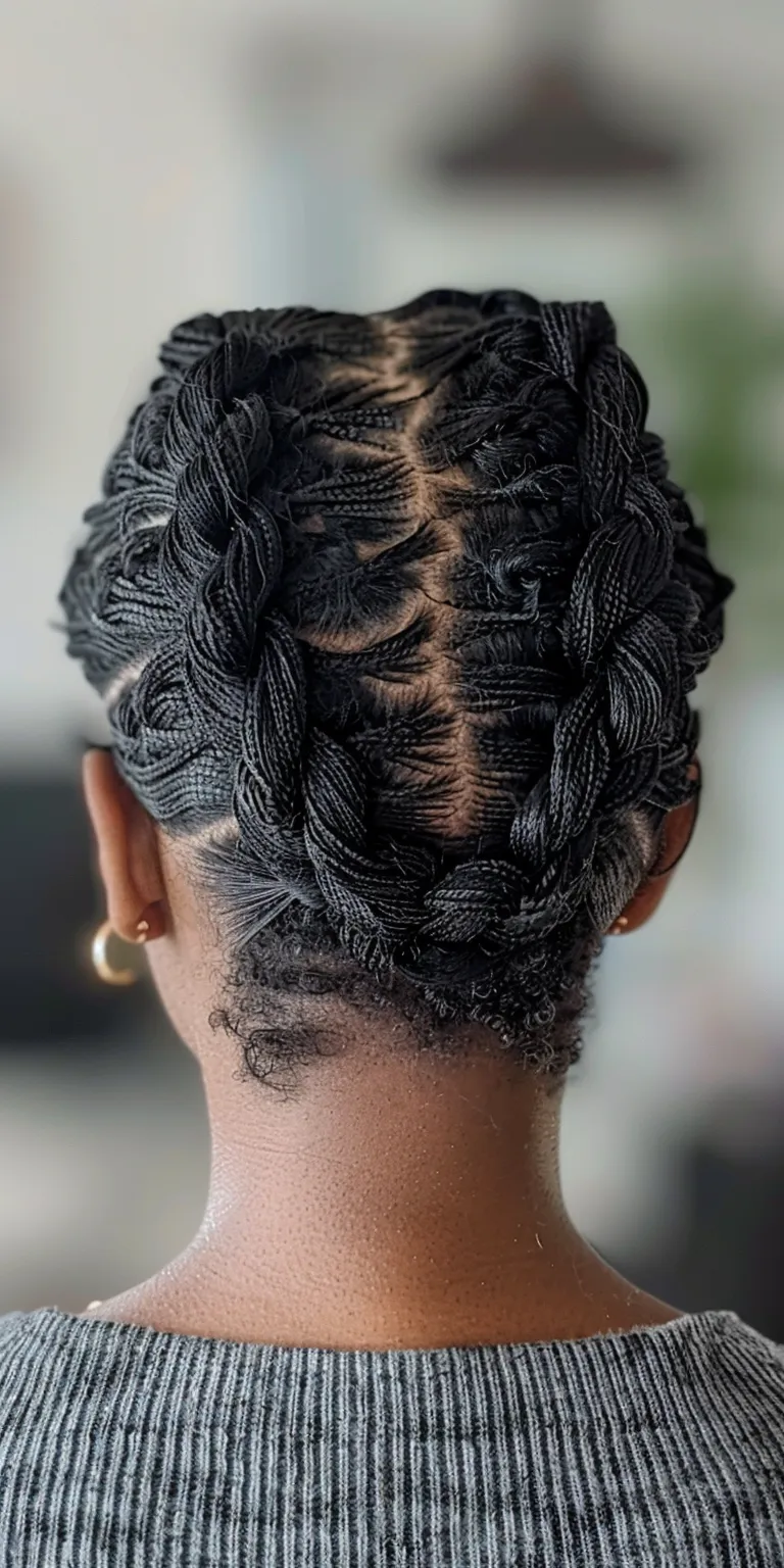 braid out Waterfall braids, French twist, Finger wave, Updo, Hair twists