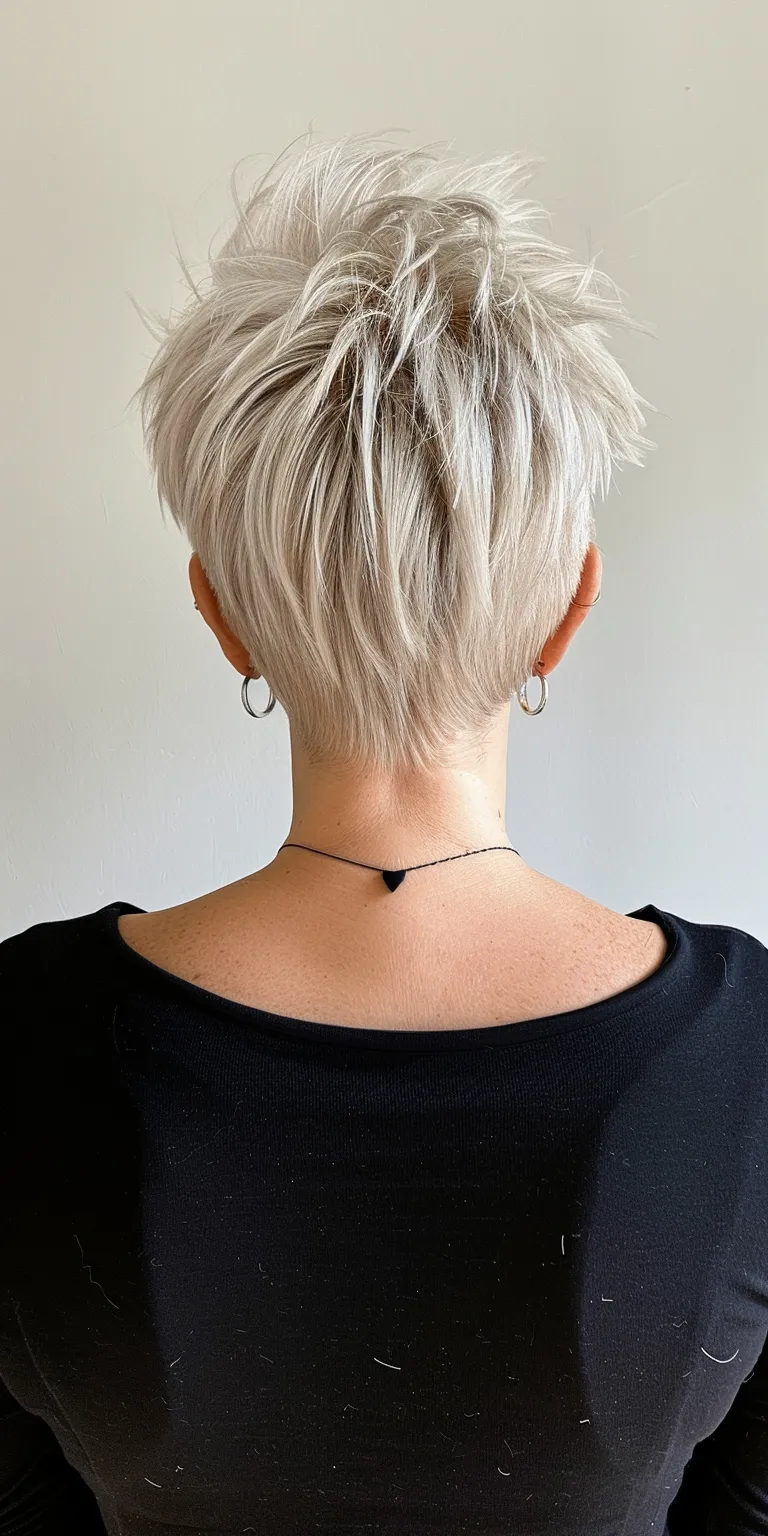 pixie haircuts for fine hair Asymmetric cut, Pixie Short brush Butterfly haircut, Layered