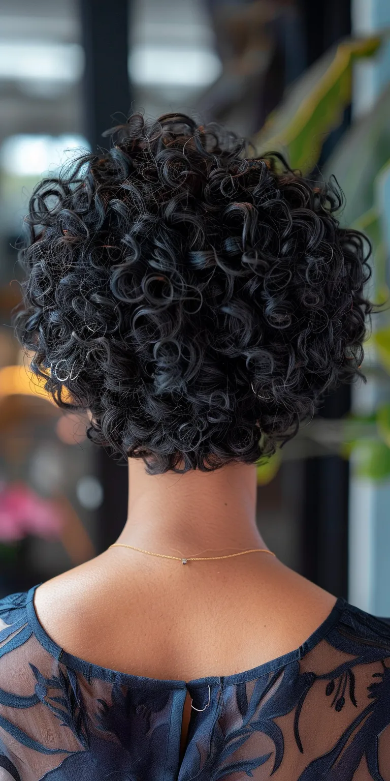 short curls Digital perm, Kinky hair, Jheri curl, Ringlets, Curly hair