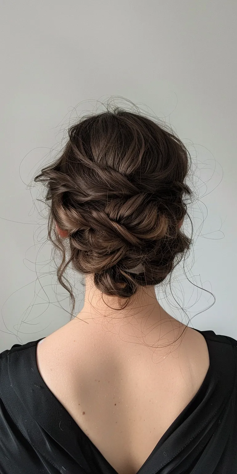 female hair styles Updo, Waterfall braids, Milkmaid braid, French twist, Chignon