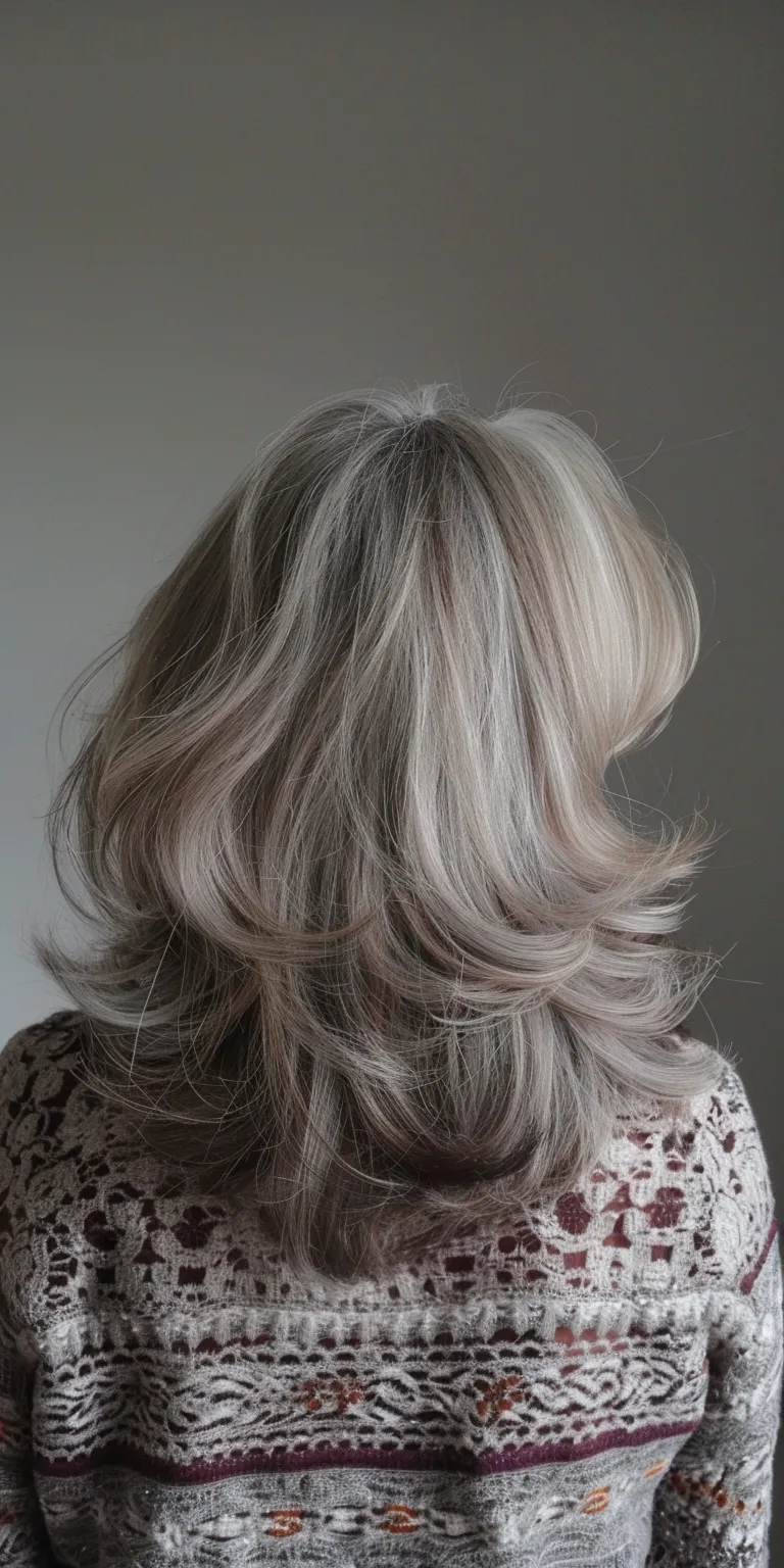 hair styles for over 60s Layered hair, Digital perm, Asymmetric cut, Feathered Professional cut