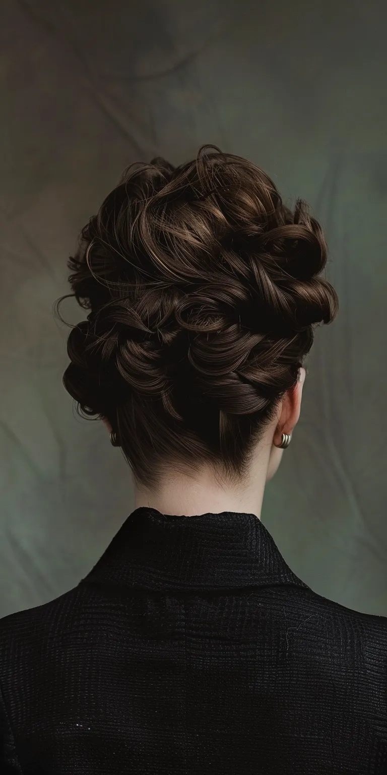 androgynous hairstyles Updo, Chignon, French twist, Milkmaid braid, Historical Christian