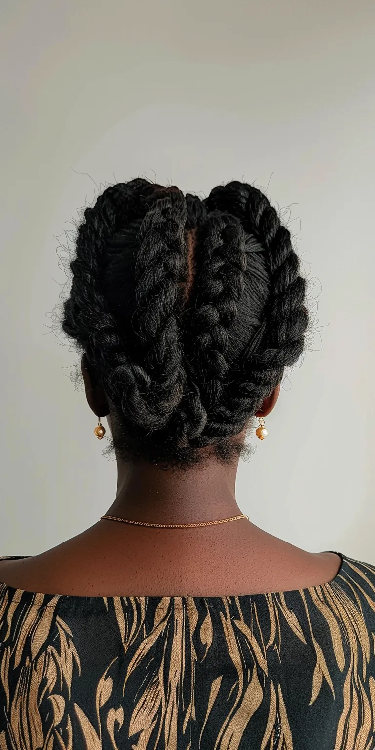 loc and twist gel French twist, Hair twists, Waterfall braids, Updo, Finger wave