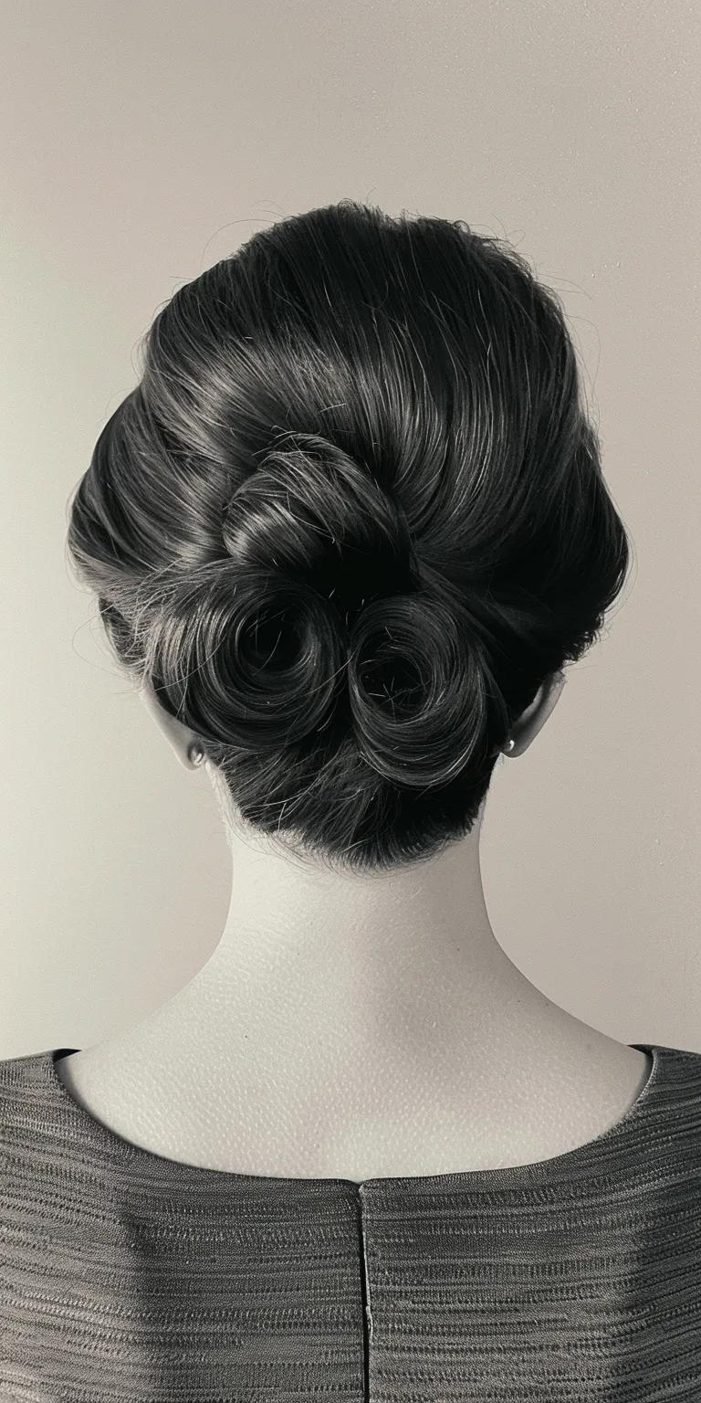 bee hive hair style Chignon, Finger wave, Updo, Bouffant, Japanese women's hairstyles