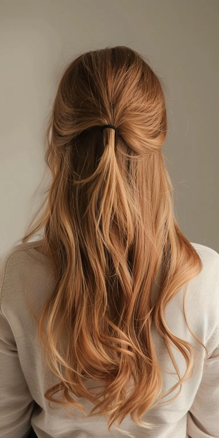 easy long hairstyles Layered hair, Updo, French twist, Long Chignon