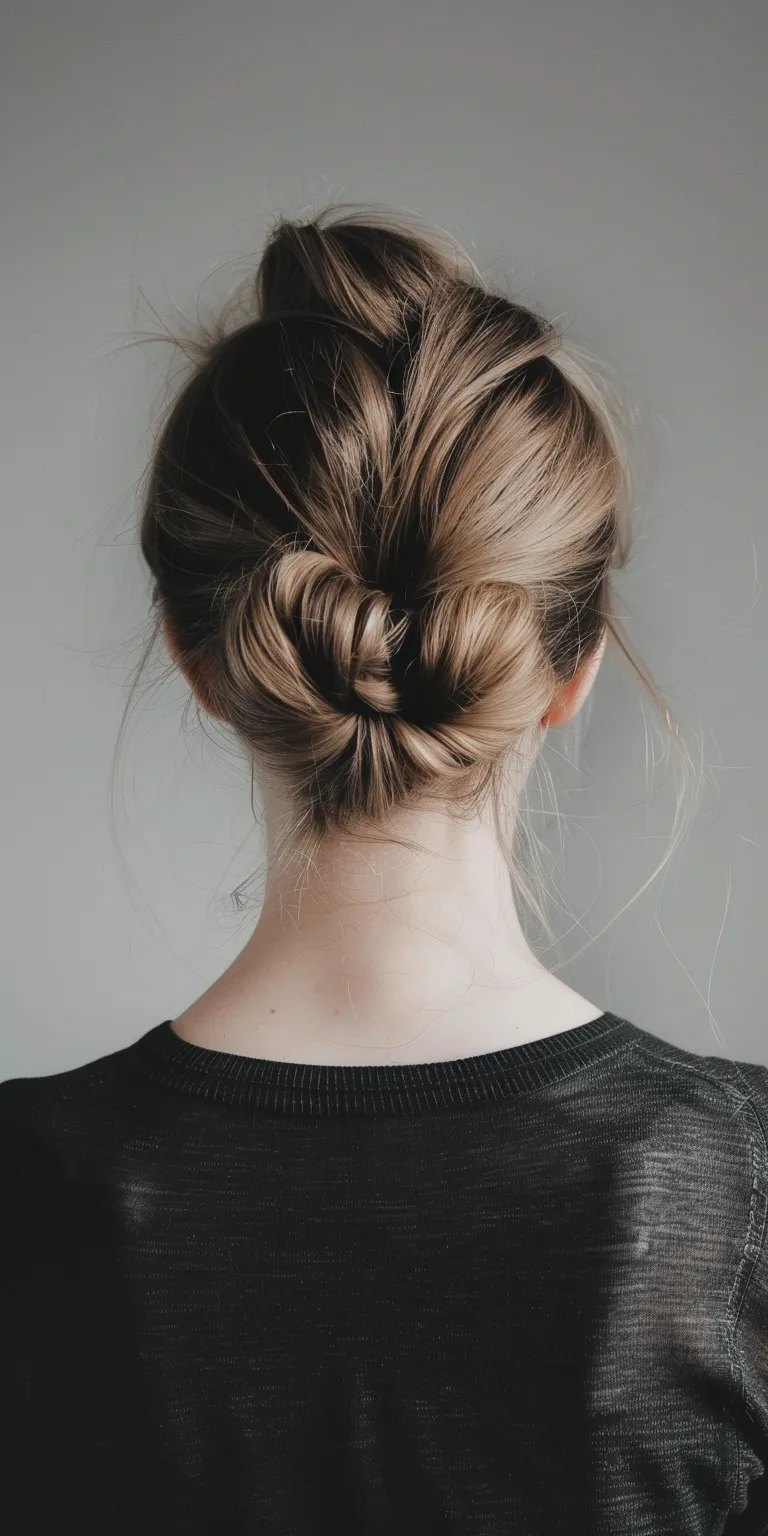 different types of hair styles Chignon, Updo, Ballerina bun, Milkmaid braid, French twist