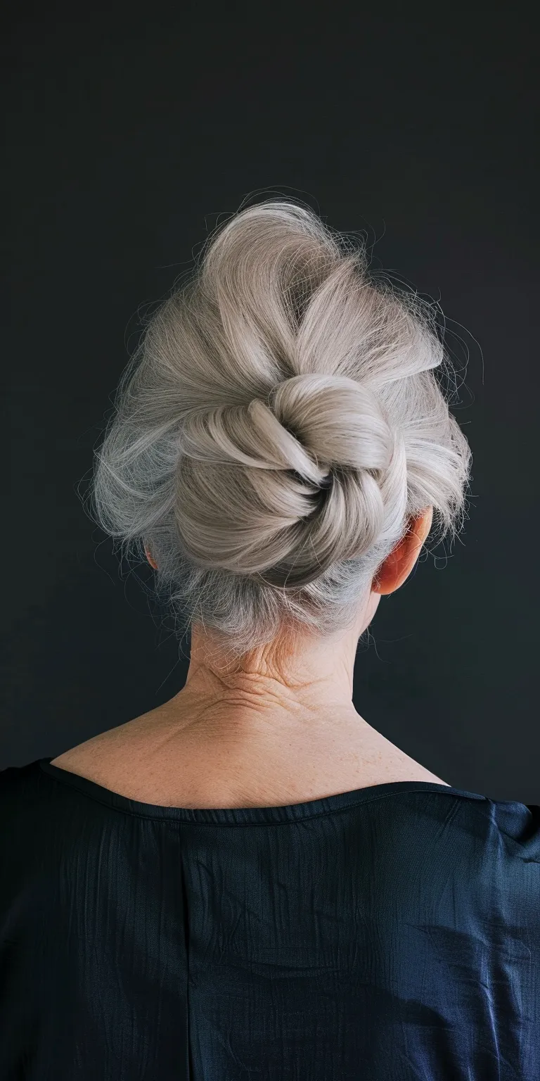 hairdos for older women Updo, Chignon, Ballerina bun, French twist, Milkmaid braid