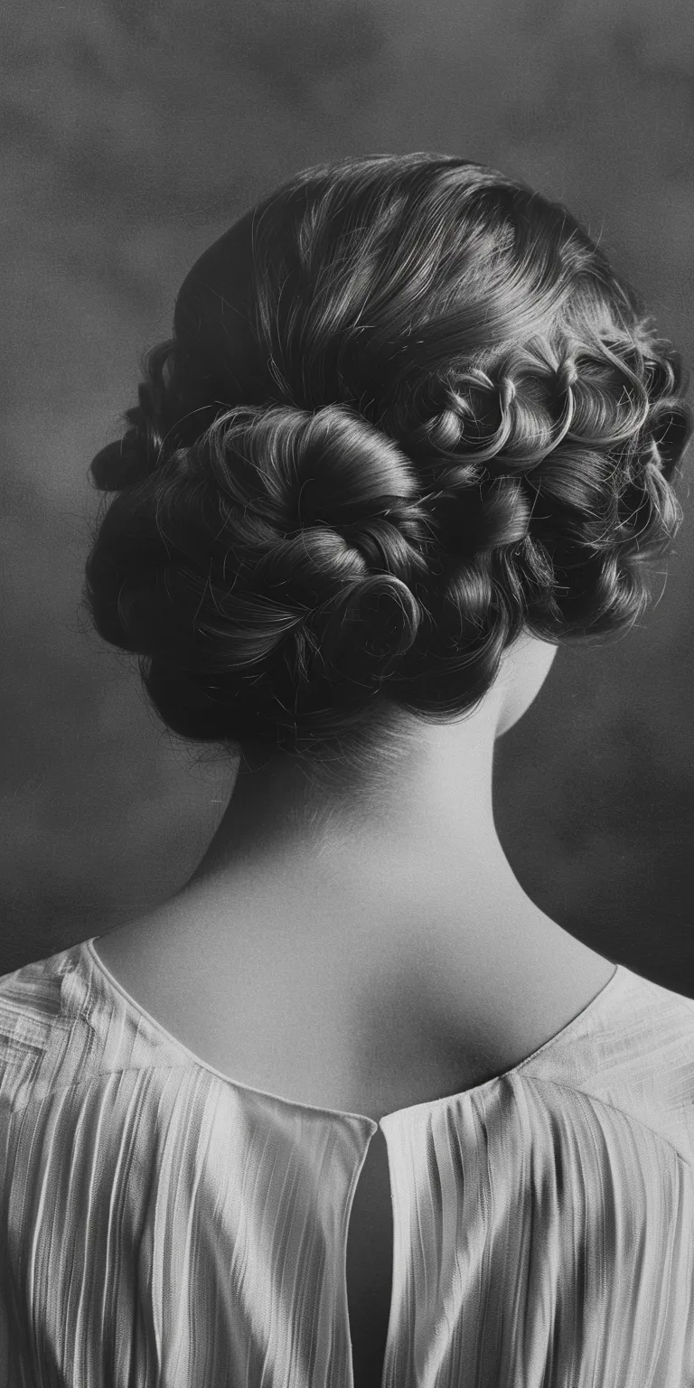 1920s hairstyles Chignon, Milkmaid braid, Updo, Finger wave, Historical Christian