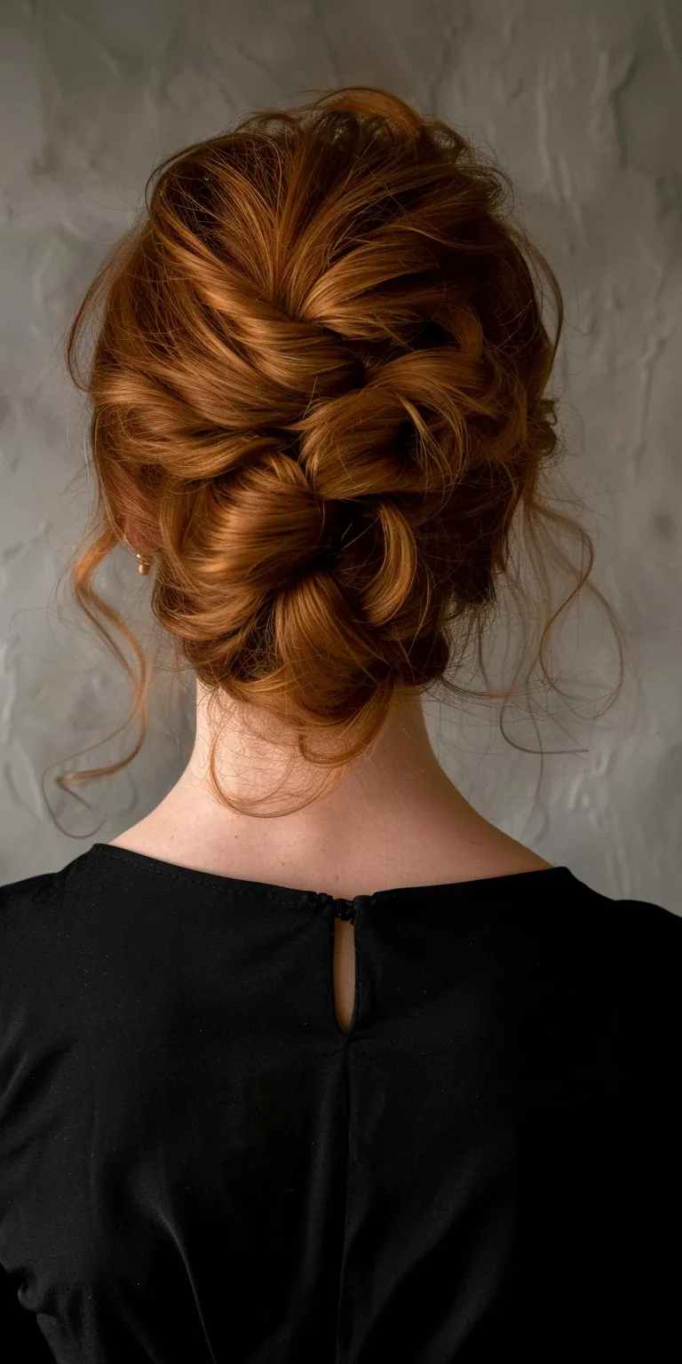 formal hair styles Chignon, Updo, Milkmaid braid, French twist, braid