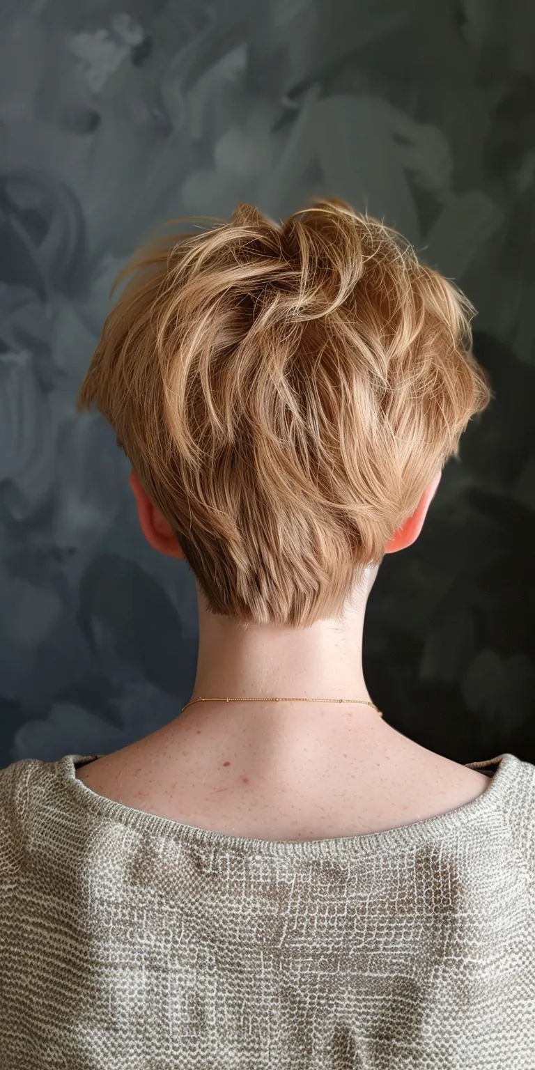 frontal hairstyles Asymmetric cut, Short brush Pixie Digital perm, Butterfly haircut