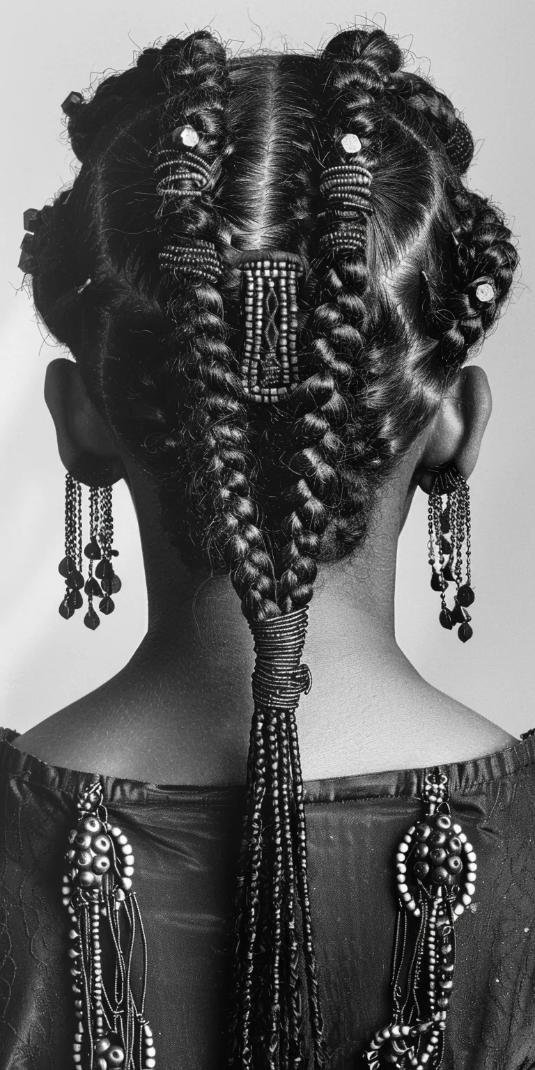 tribal braids with beads Boho braids, Hair twists, Crochet Waterfall Cornrows