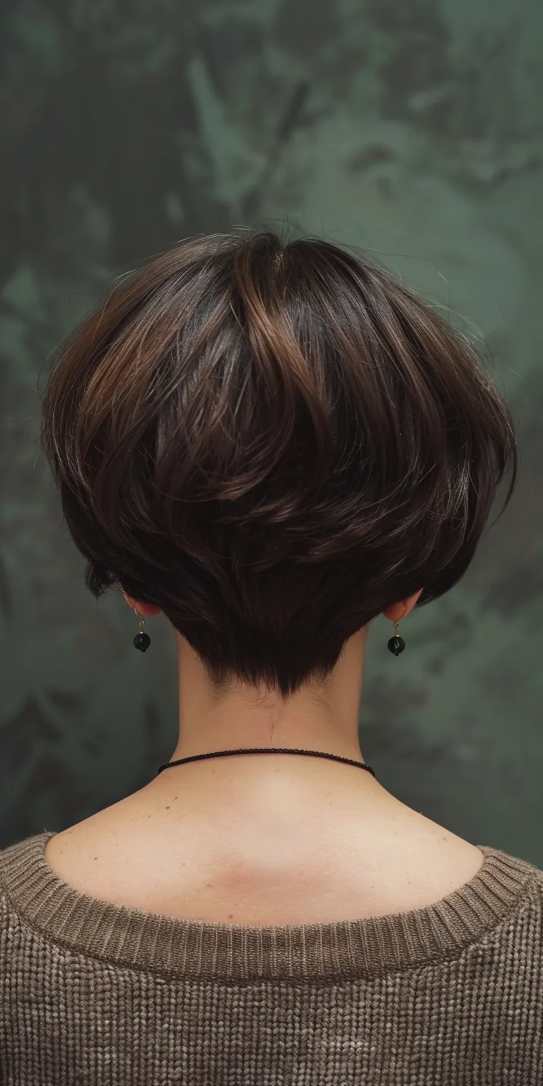 fringe bangs Asymmetric cut, Chignon, Pixie Butterfly haircut, Japanese women's hairstyles