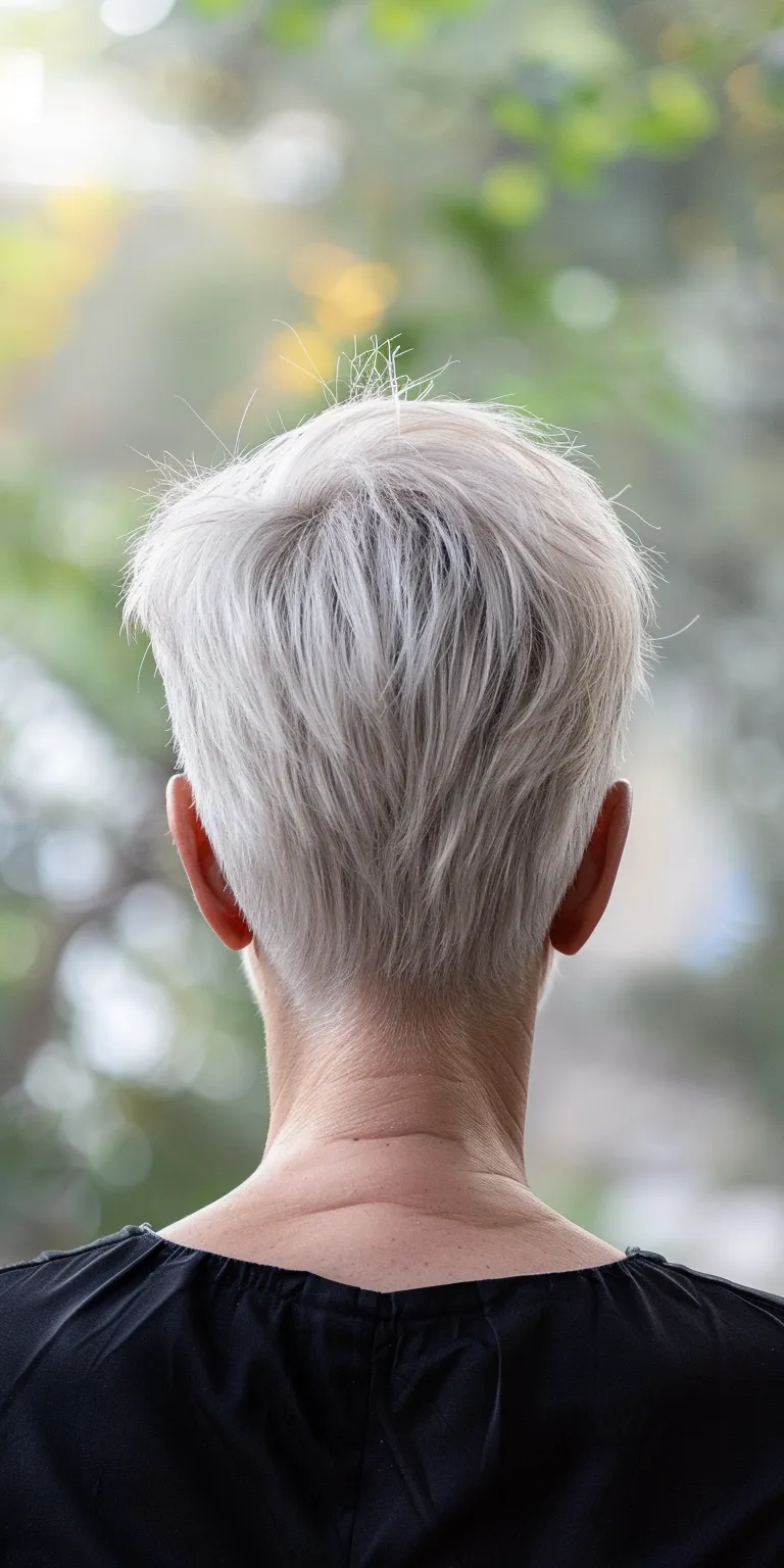 short haircuts for women over 50 Asymmetric cut, Pompadour, Tonsure, Short brush Digital perm