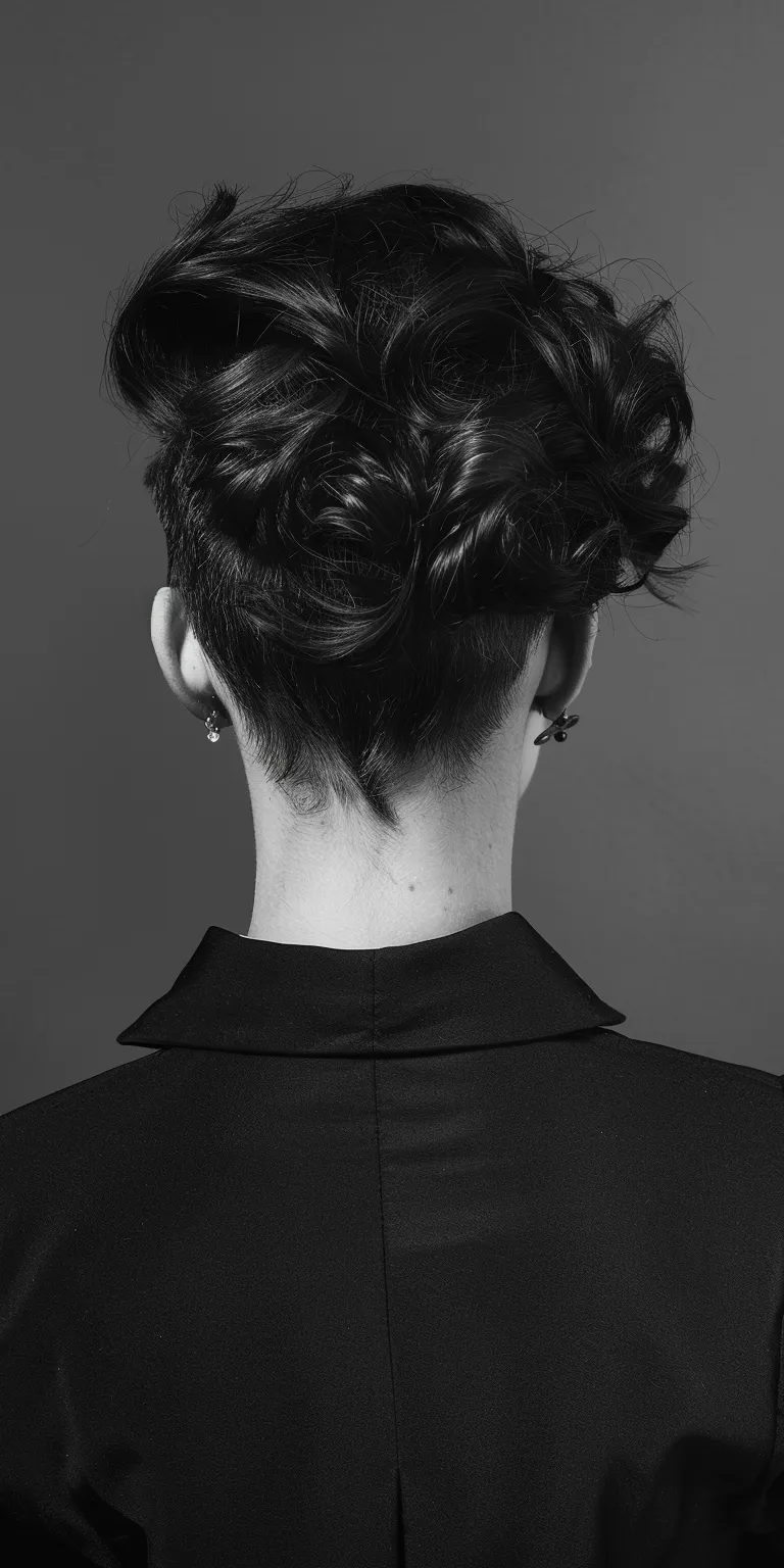 masculine haircuts Chignon, Asymmetric cut, Updo, Pompadour, French twist