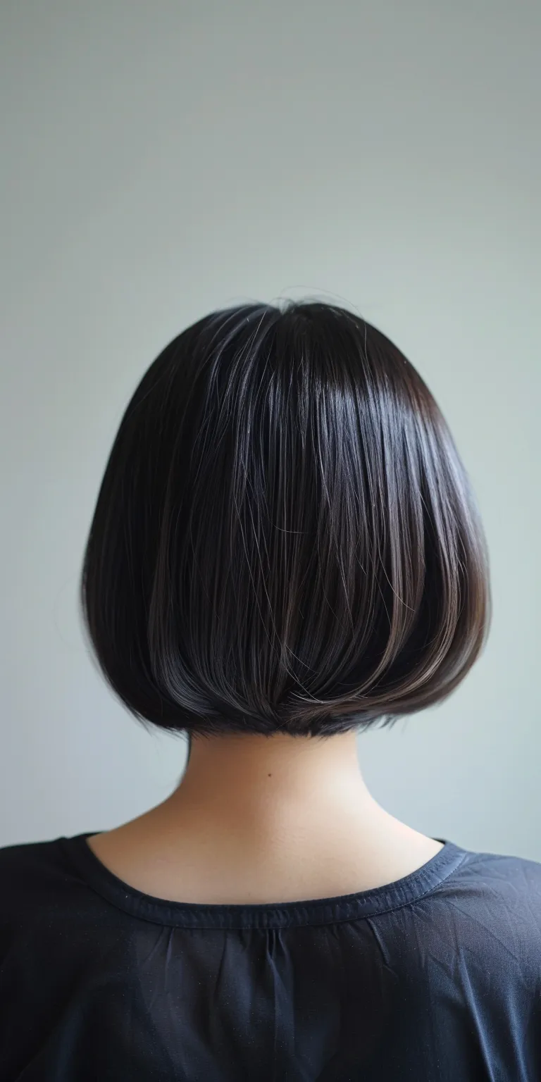 asian hairstyles Asymmetric cut, Bob Japanese women's hairstyles, Short brush Hime cut