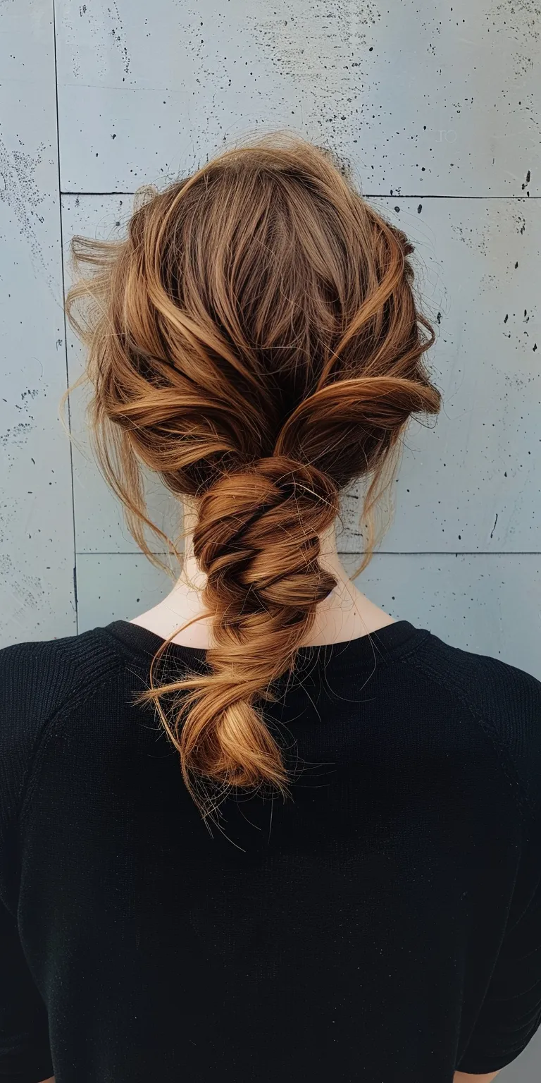 simple hairstyle man French twist, Updo, braid, Braid, Chignon