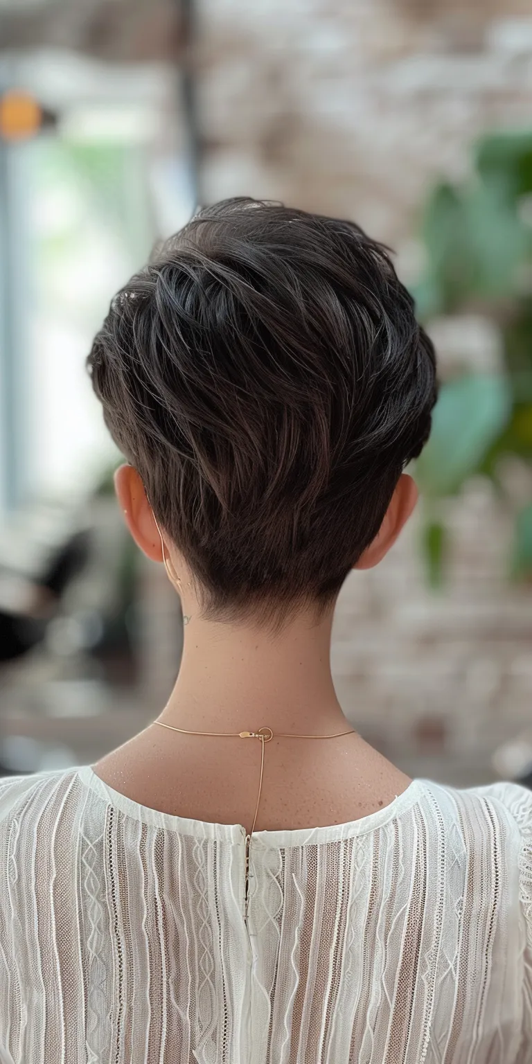 haircuts for short hair Asymmetric cut, Pixie Short brush Butterfly haircut, Japanese women's hairstyles