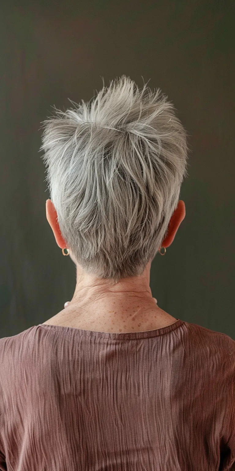 short hairstyles for women over 60 Short brush cut, Asymmetric Pompadour, Tonsure, Digital perm