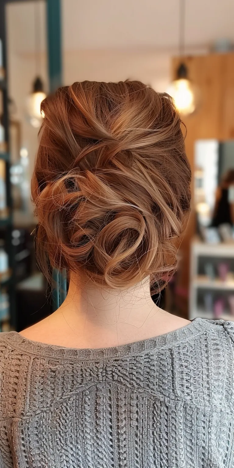 kawaii hairstyles Updo, Ballerina bun, French twist, Chignon, Milkmaid braid