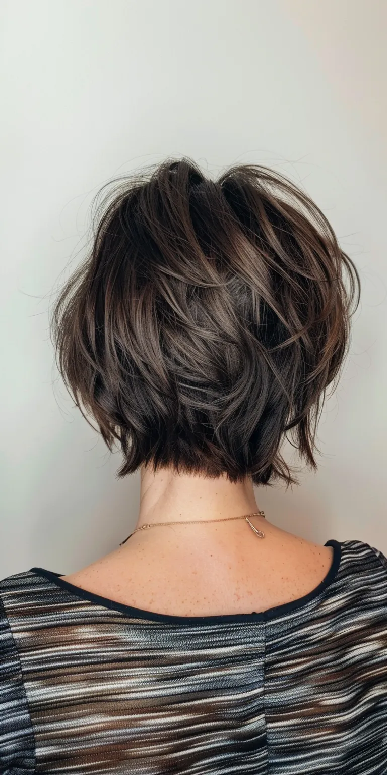 easy hairstyles Asymmetric cut, Short brush Layered hair, Professional Digital perm