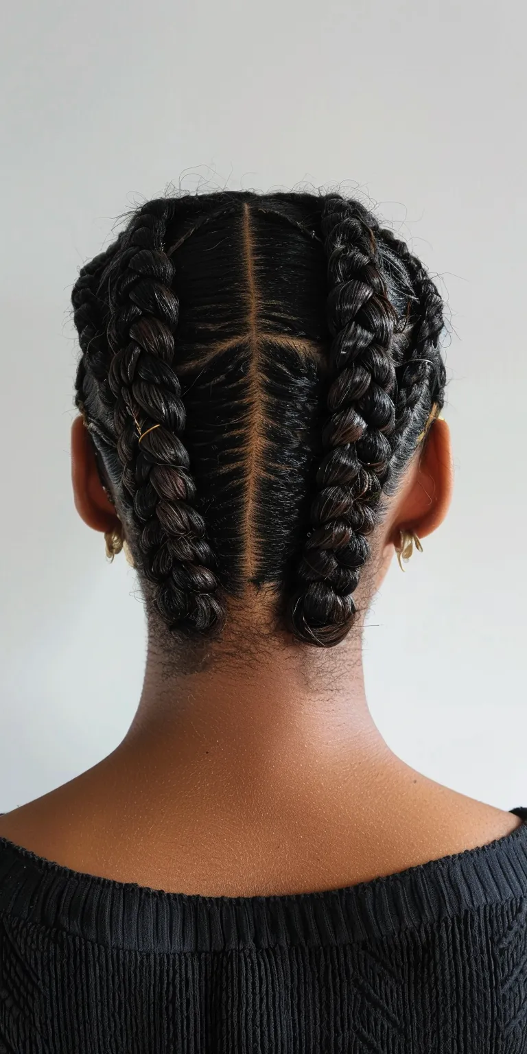 natural black hair styles Hair twists, French twist, Waterfall braids, braid, Crochet braids