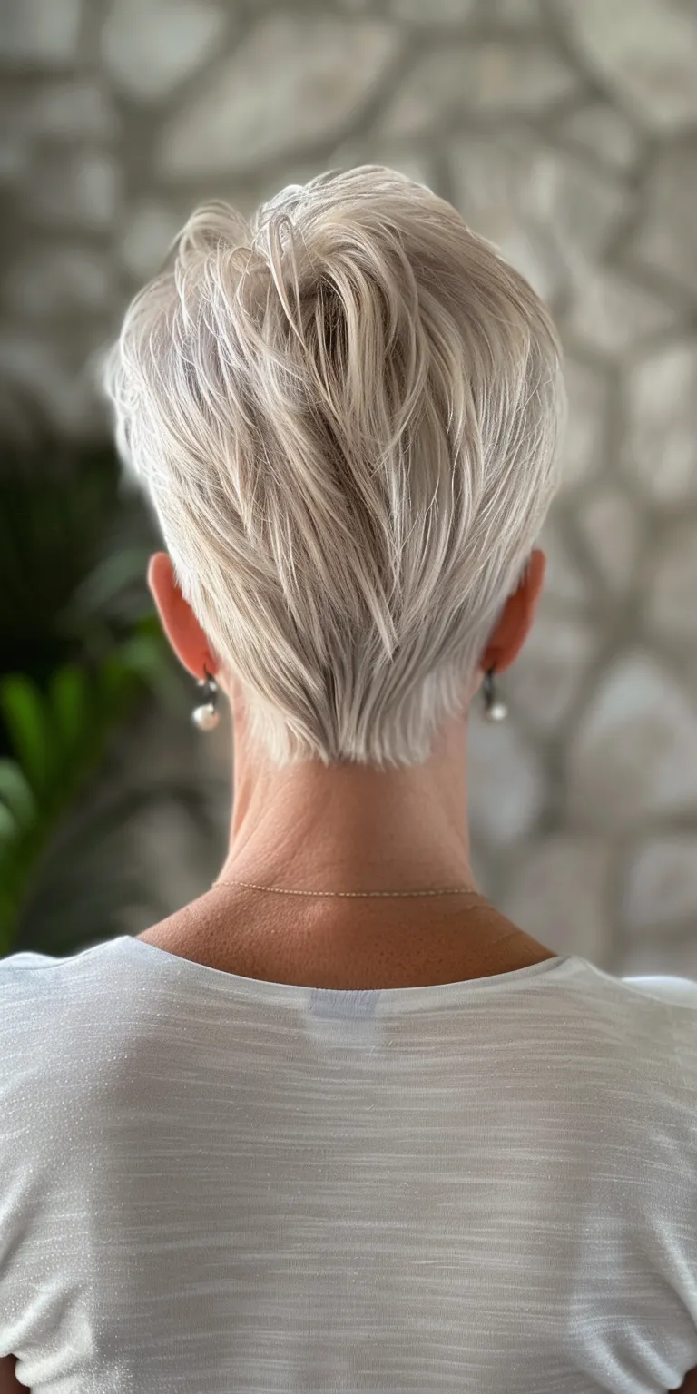 short hairstyles for mature women Asymmetric cut, Short brush Pompadour, Pixie Mohawk