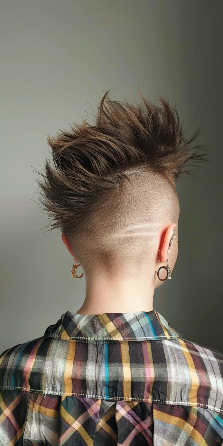 mohawk styles Asymmetric cut, Mohawk, Professional Pompadour, Tonsure