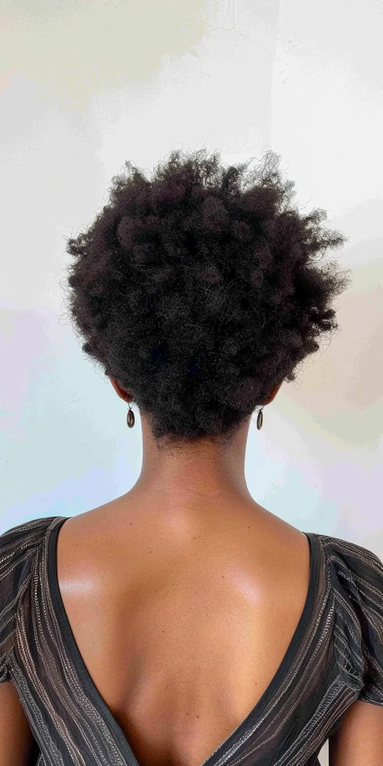 natural hair styles Afro puffs, Digital perm, Kinky hair, Asymmetric cut, Short brush cut