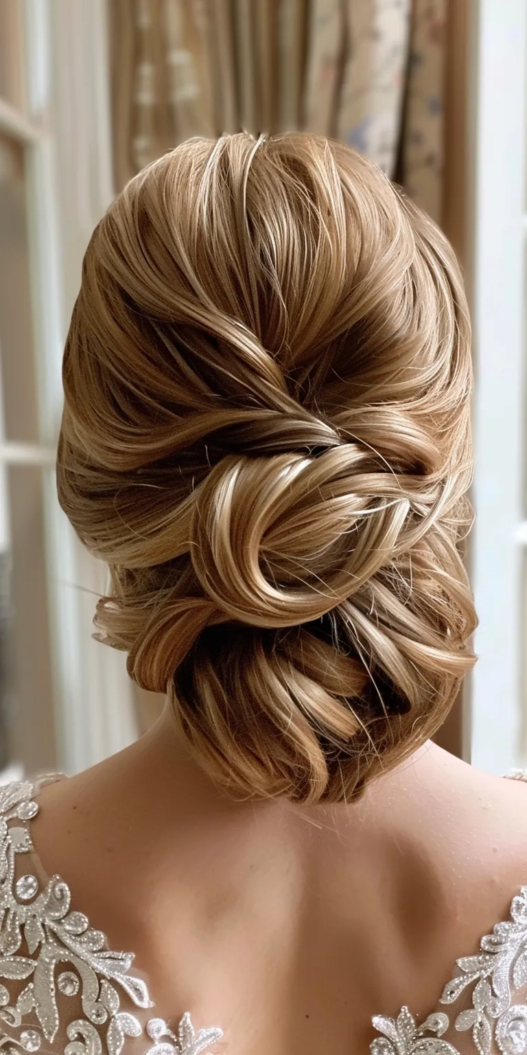 updo hairstyles for wedding Updo, Chignon, Waterfall braids, French braid, twist