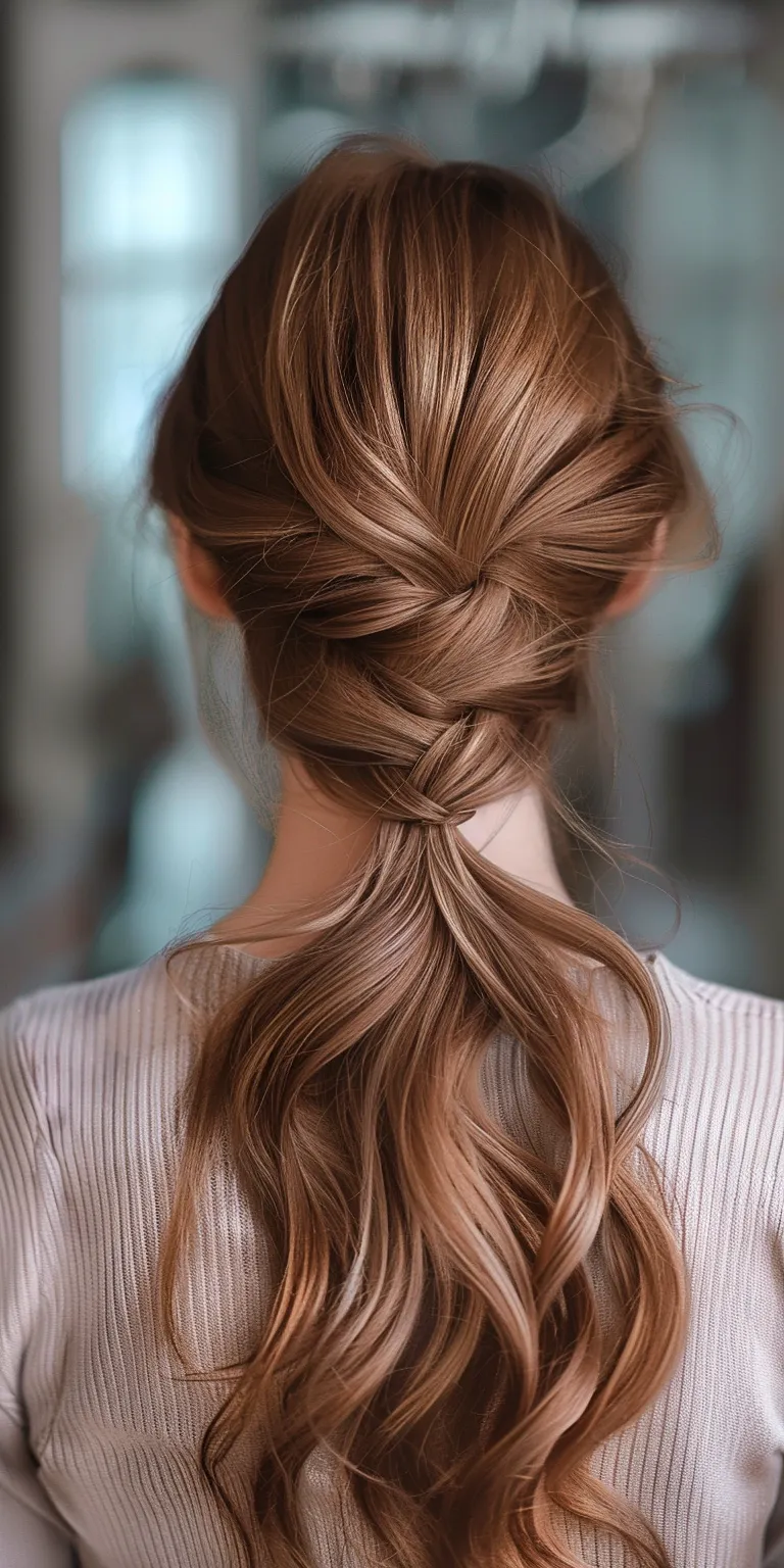 long hairstyles French braid, twist, Braid, Waterfall braids, Updo