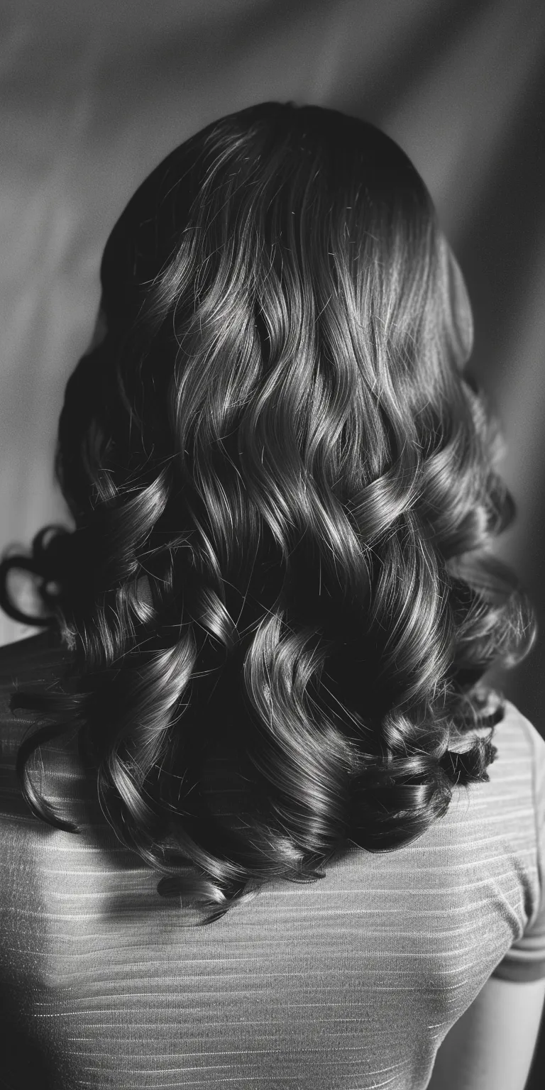 wavy hair style Ringlets, Curly hair, Layered Kiss curl, Finger wave