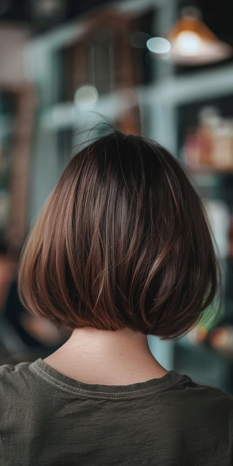 short bob haircuts for women Asymmetric cut, Bob Layered hair, Short brush Professional cut