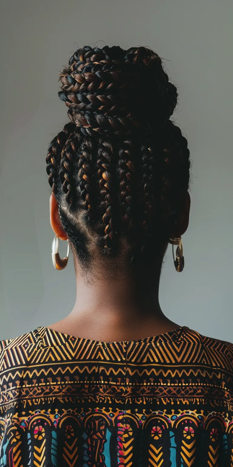 african hairstyles Hair twists, French twist, Boho braids, Waterfall Updo