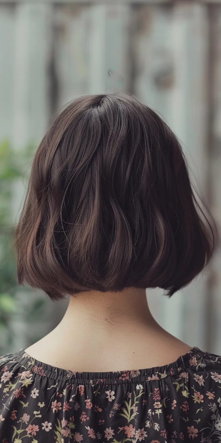 short feminine haircuts Bob cut, Asymmetric Japanese women's hairstyles, Short brush Butterfly haircut