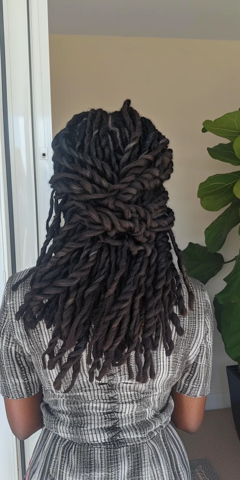 crochet locs Crochet braids, Hair twists, Dreadlocks, Digital perm, Waterfall braids