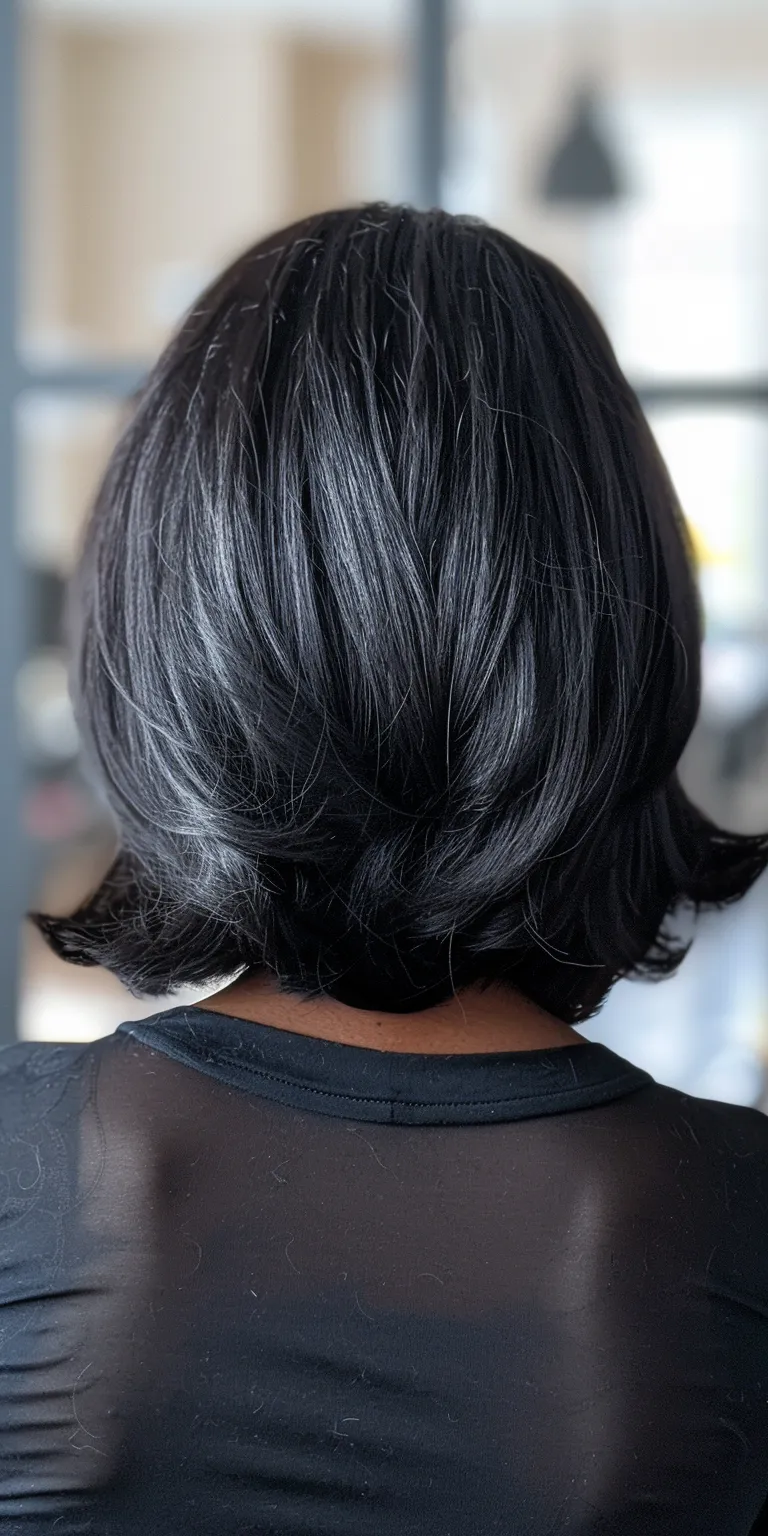 wig hairstyles Asymmetric cut, Bob Digital perm, Short brush Finger wave