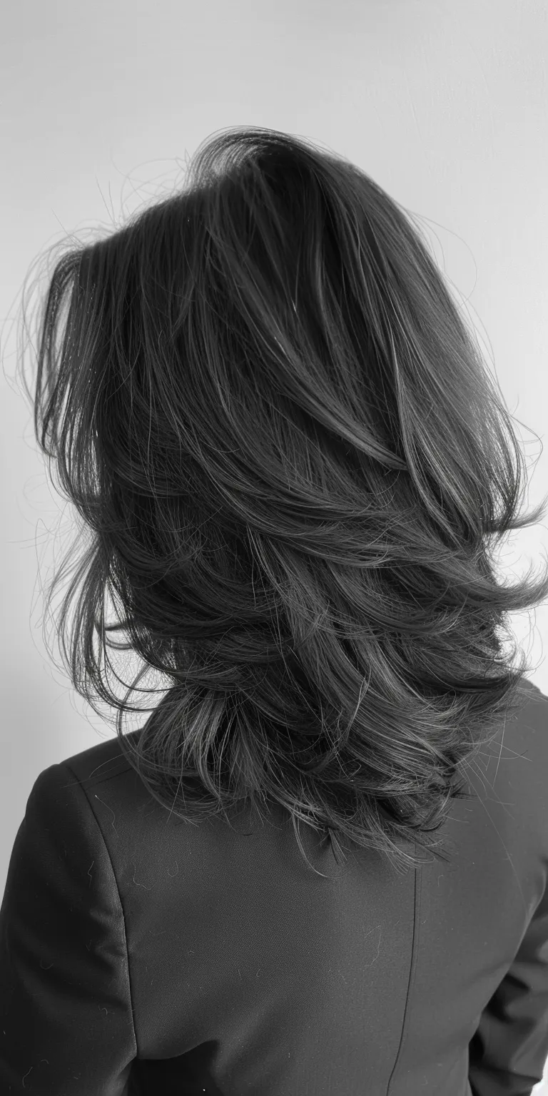 shoulder length haircuts with layers Layered hair, Asymmetric cut, Bob Chignon, Ringlets