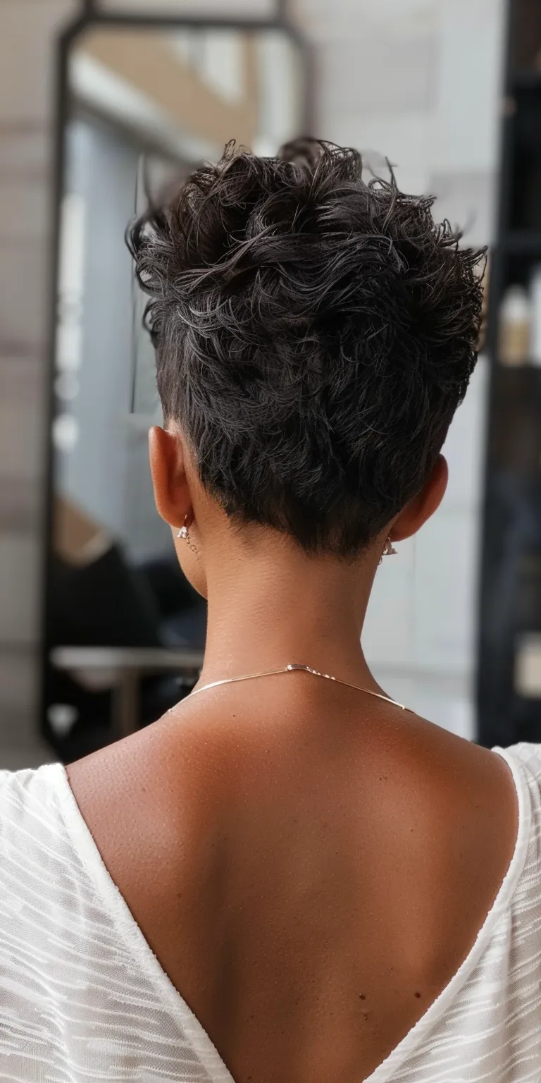 short pixie haircuts Asymmetric cut, French twist, Updo, Chignon, Pixie cut