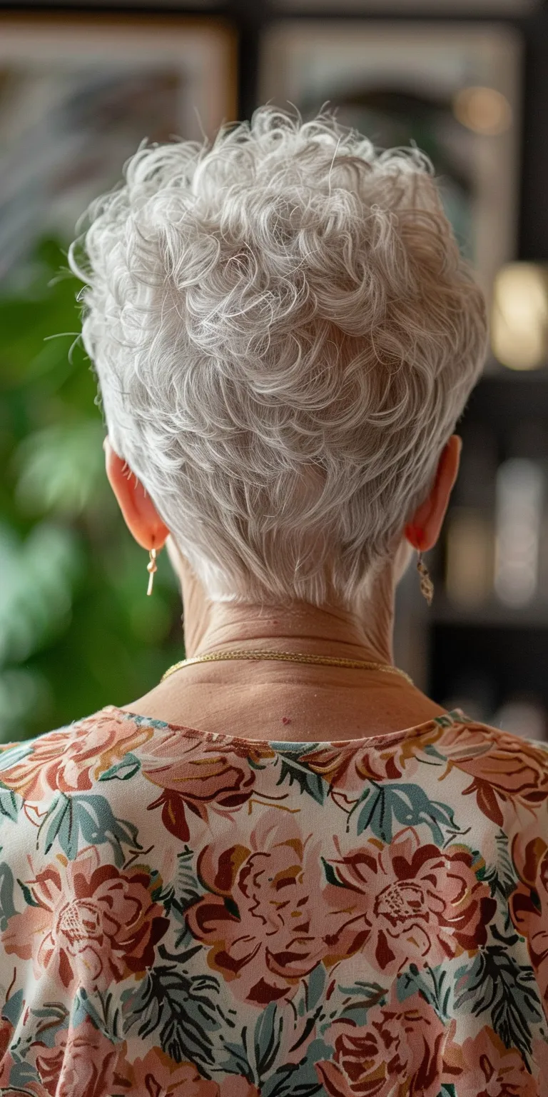 old lady hairstyles Digital perm, Pompadour, Short brush cut, Tonsure, Butterfly haircut