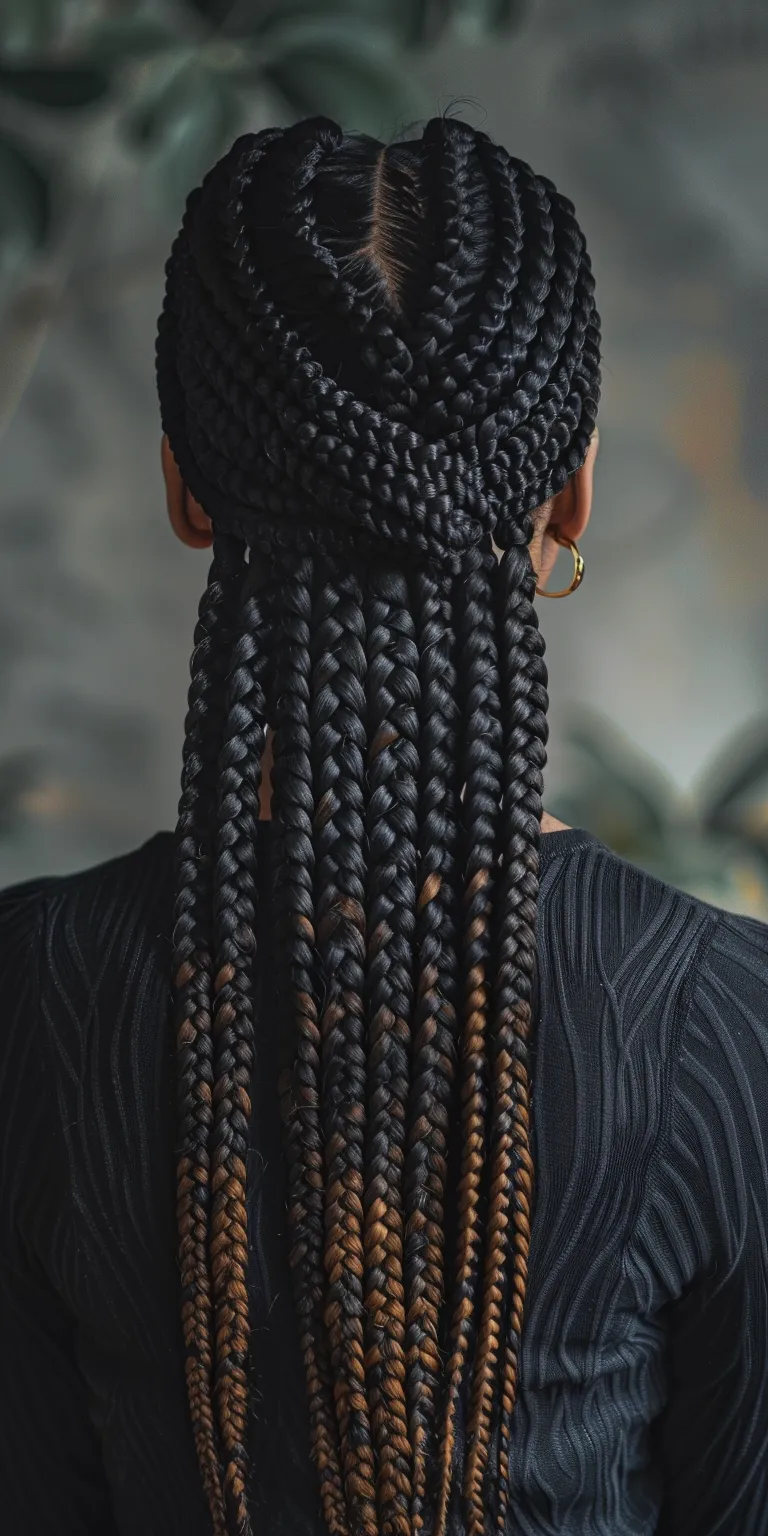 box braids with curls at the end Crochet braids, Hair twists, Waterfall Boho Cornrows