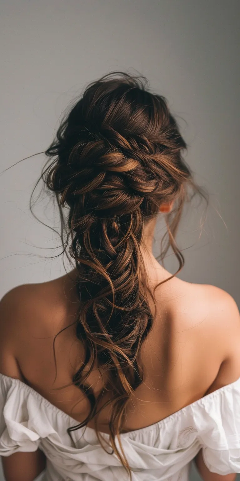 cute and easy hairstyles Updo, Waterfall braids, Chignon, French braid, Braid