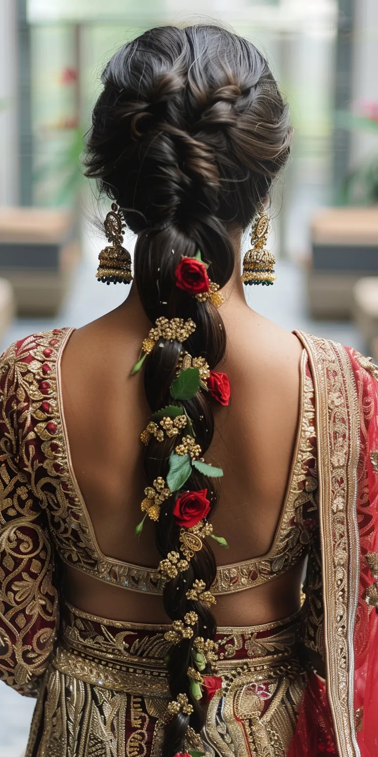 indian hair styles Updo, Boho braids, Milkmaid braid, Braid, Layered