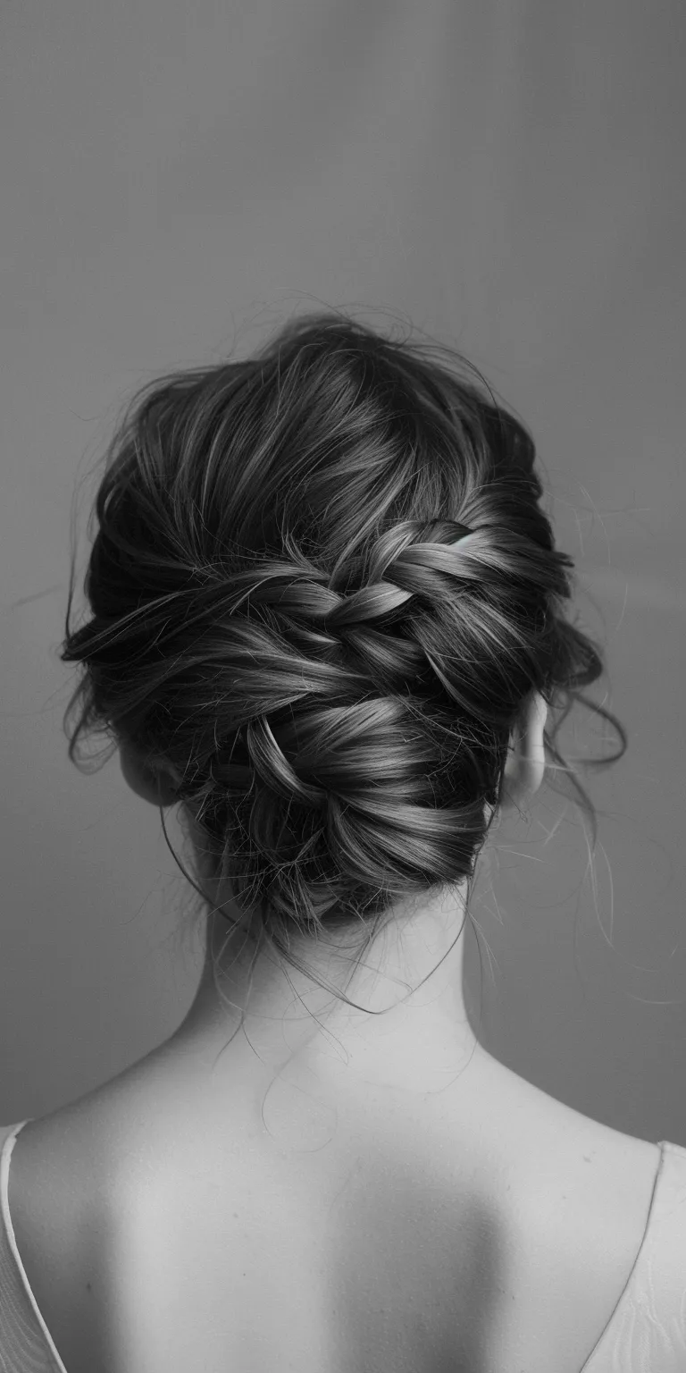 ladies hair styles Chignon, Waterfall braids, French braid, Updo, twist