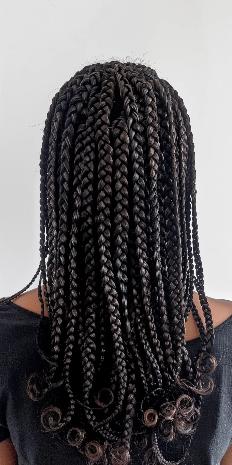 shoulder length knotless braids Crochet braids, Hair twists, Waterfall Boho Layered hair