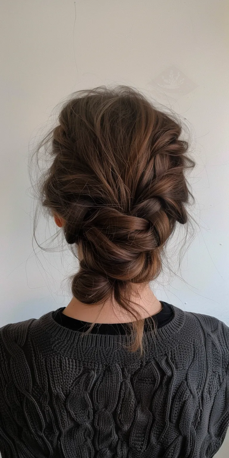 birthday hairstyle Updo, French twist, Chignon, Ballerina bun, braid