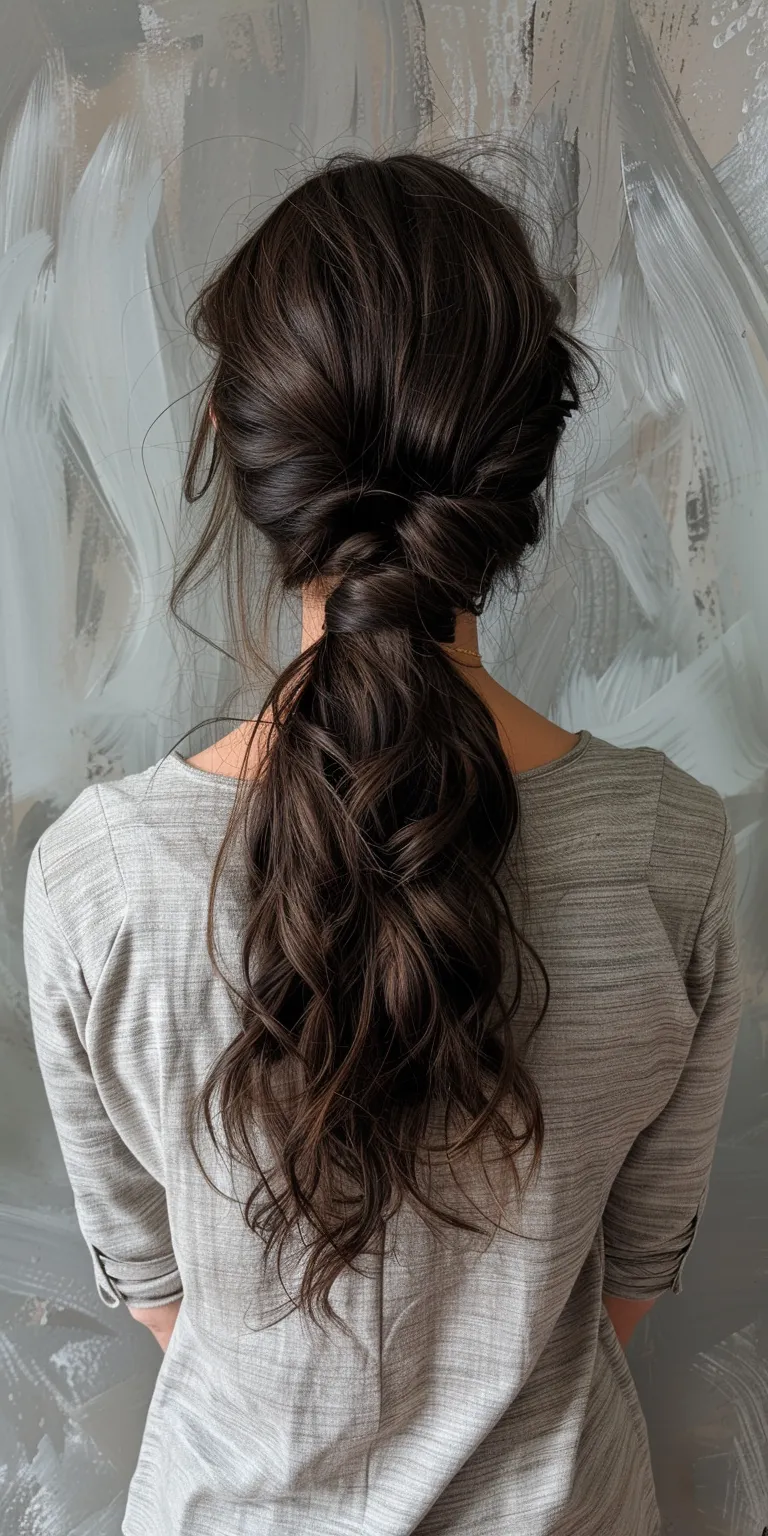 hairstyles for thick hair Waterfall braids, French braid, Updo, Milkmaid Boho braids