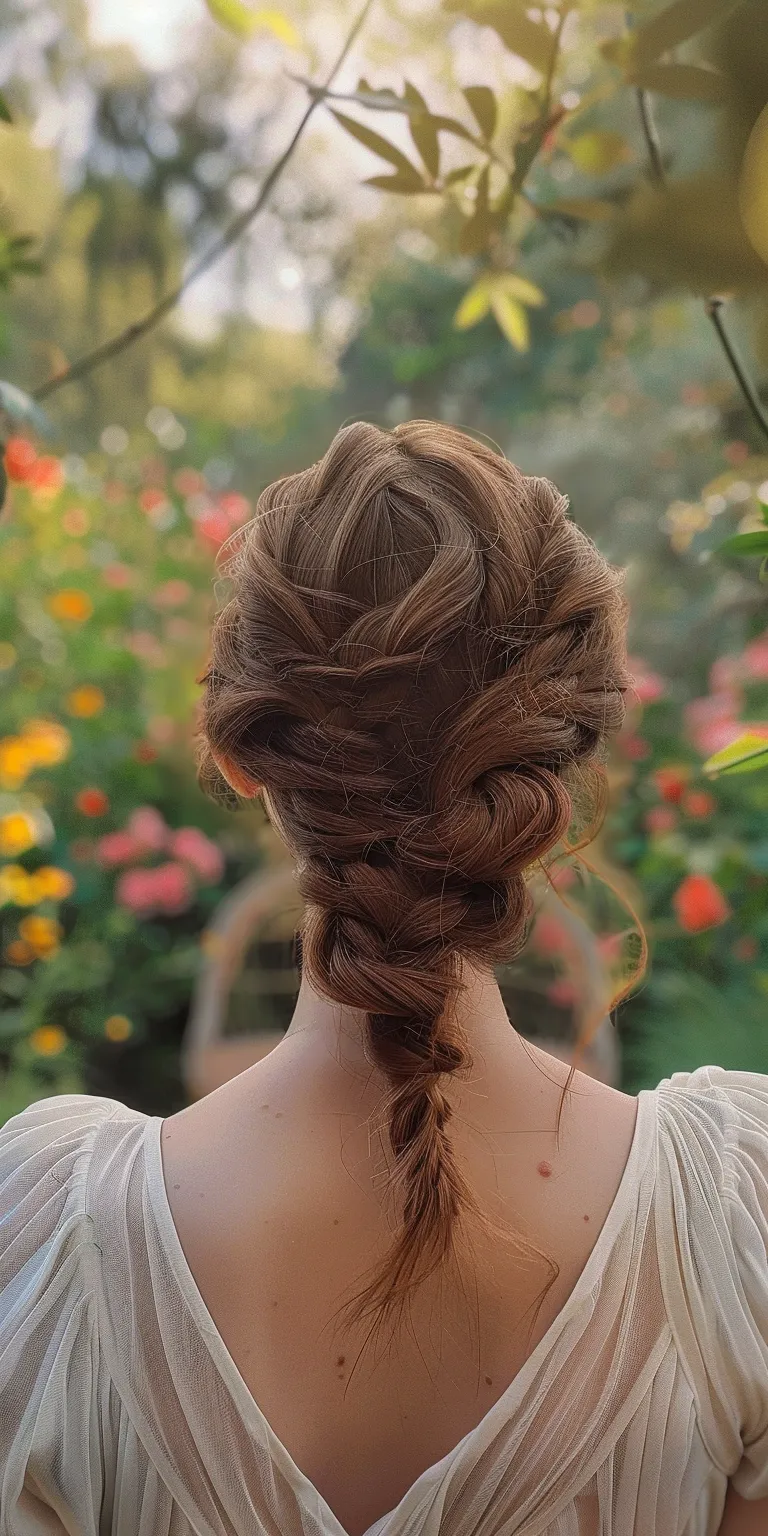 summer hairstyles French braid, Milkmaid Updo, Braid, Waterfall braids